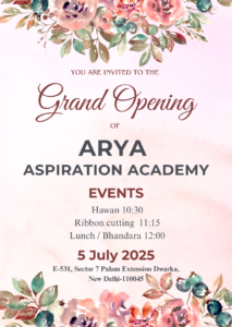 pink and green watercolor grand opening invitation